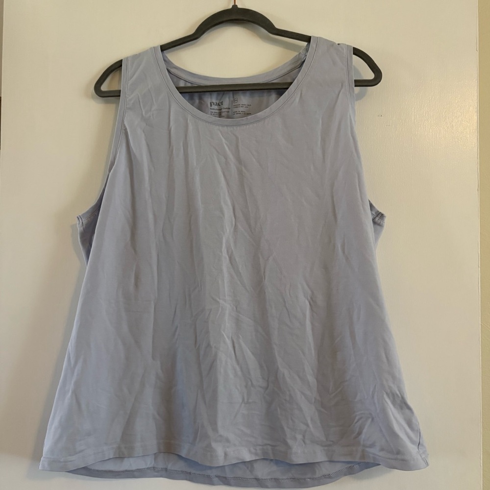Pact Women's Light Blue Tank Top